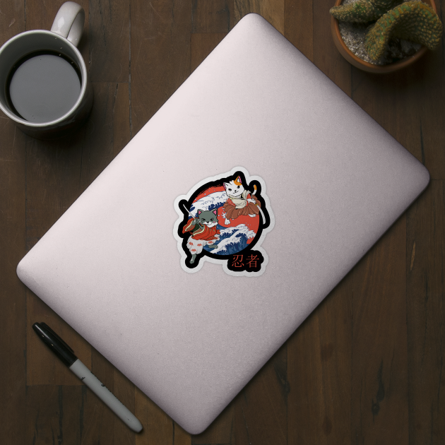 Samurai Ninja Japanese Cat by The WYLD Tribe